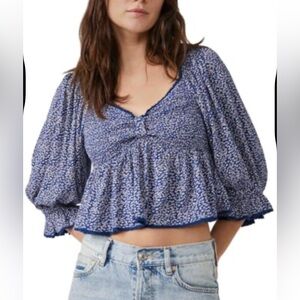 Free People
Women's Brittnee Printed Babydoll Top